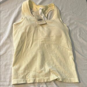Fabletics Light Yellow Tank Top